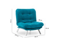 Fotoliu Atelier Del Sofa Misa Petrol Green imaginea #9 — magazin online Desire.md
