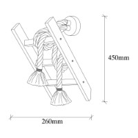 Candelabru de perete Opviq Erebos 120-A imaginea #3 — magazin online Desire.md