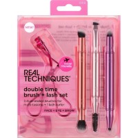 Pensule de machiaj Real Techniques Double Time Brush + Lash Set 3pcs
