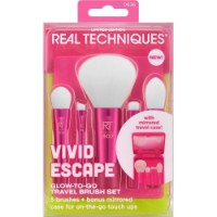 Pensule de machiaj Real Techniques Vivid Escape Glow-To-Go Travel Brush Set 5pcs