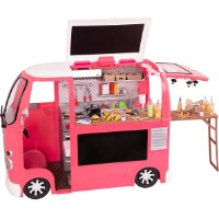 Set jucării Battat Grocery Van Doll Transport Pink