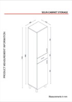 Шкаф для ванной Hanah Home Selin White фото №6 — интернет-магазин Desire.md