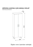Шкаф для ванной Hanah Home Arizona White (731WAT3909) фото №6 — интернет-магазин Desire.md