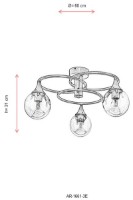 Lustră Opviq AR-1661-3E imaginea #3 — magazin online Desire.md