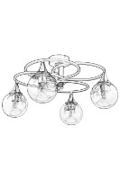Lustră Opviq AR-1661-4BSY imaginea #2 — magazin online Desire.md