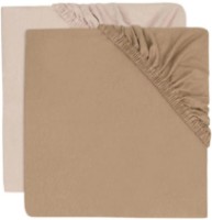 Детская простынь Jollein Jersey Wild Rose/Biscuit 120x60cm 2pcs (2511-507-68080)