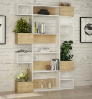 Стеллаж Trendy Niho White/Oak 120x171x20cm GTR000403