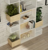 Стеллаж Trendy Niho White/Oak 120x171x20cm GTR000403 фото №2 — интернет-магазин Desire.md