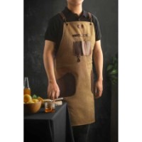 Șorț de bucătărie Takumi Kitchen Apron Brown (TK-WQ-Z) imaginea #5 — magazin online Desire.md