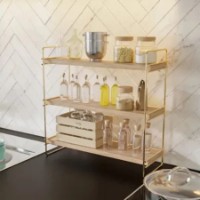 Suport bucătărie Trendy Mas Pine Atlantic/Gold 40x40x16cm GTR005580 imaginea #3 — magazin online Desire.md