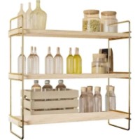 Suport bucătărie Trendy Mas Pine Atlantic/Gold 40x40x16cm GTR005580 imaginea #4 — magazin online Desire.md