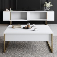 Set de mobilier pentru living Hanah Home Luxe White Gold imaginea #3 — magazin online Desire.md