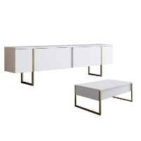 Set de mobilier pentru living Hanah Home Luxe White Gold imaginea #11 — magazin online Desire.md