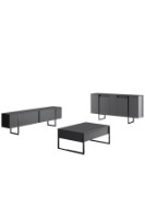 Комплект мебели для гостиной Hanah Home Luxe Anthracite Black фото №10 — интернет-магазин Desire.md