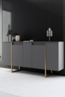 Set de mobilier pentru living Hanah Home Luxe Anthracite Gold imaginea #3 — magazin online Desire.md