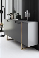 Set de mobilier pentru living Hanah Home Luxe Anthracite Gold imaginea #7 — magazin online Desire.md