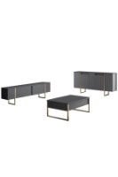 Set de mobilier pentru living Hanah Home Luxe Anthracite Gold imaginea #11 — magazin online Desire.md