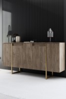 Комплект мебели для гостиной Hanah Home Luxe Walnut Gold фото №3 — интернет-магазин Desire.md