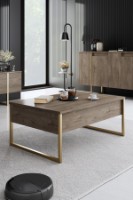 Комплект мебели для гостиной Hanah Home Luxe Walnut Gold фото №4 — интернет-магазин Desire.md