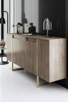 Комплект мебели для гостиной Hanah Home Luxe Walnut Gold фото №7 — интернет-магазин Desire.md