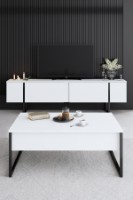 Комплект мебели для гостиной Hanah Home Luxe White Black фото №5 — интернет-магазин Desire.md