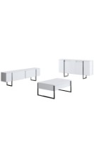 Комплект мебели для гостиной Hanah Home Luxe White Black фото №10 — интернет-магазин Desire.md