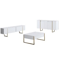 Set de mobilier pentru living Hanah Home Luxe White Gold imaginea #11 — magazin online Desire.md