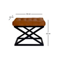 Пуф Atelier Del Sofa Capraz Black TerraCota фото №2 — интернет-магазин Desire.md
