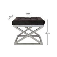 Пуф Atelier Del Sofa Capraz Silver Black фото №2 — интернет-магазин Desire.md