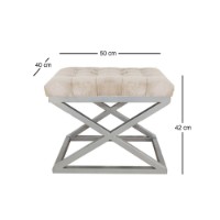 Пуф Atelier Del Sofa Capraz Silver Cream фото №2 — интернет-магазин Desire.md