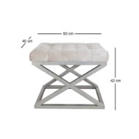 Пуф Atelier Del Sofa Capraz Silver Dark White фото №2 — интернет-магазин Desire.md
