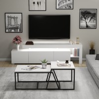 Комплект мебели для гостиной Hanah Home Beliz White фото №3 — интернет-магазин Desire.md