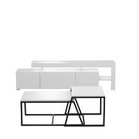 Комплект мебели для гостиной Hanah Home Beliz White фото №6 — интернет-магазин Desire.md