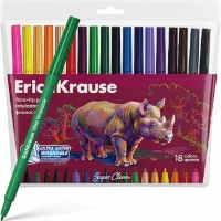 Набор фломастеров Erich Krause Safari Ultra Washable 18pcs (61837)