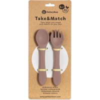 Set lingurita si furculita Petite&Mars Take&Match Velvet Latte (709769)