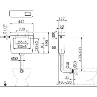 Rezervor de toaletă Alca A940-M-1/2 (127732) imaginea #2 — magazin online Desire.md