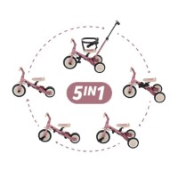 Bicicletă copii Petite&Mars Turbo 5in1 Dusty Rose (613821) imaginea #6 — magazin online Desire.md