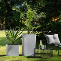 Ghiveci Lechuza Canto Slatestone 30 High Light Grey imaginea #3 — magazin online Desire.md