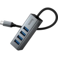 Multiplicator Hoco HB1C 4-in-1 Type-C Metal Gray imaginea #2 — magazin online Desire.md