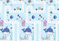 Covor joc pentru copii Kirson Sea/Alphabet 150x200cm