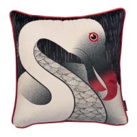 Fața de pernă Moooi Dodo Pavone Cushion Black (250688)