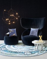 Fața de pernă Moooi Embr. Flying Coral Fish cush 45x45cm Blue (243591) imaginea #2 — magazin online Desire.md