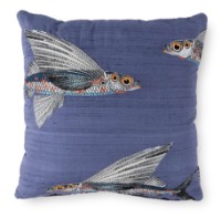 Fața de pernă Moooi Embr. Flying Coral Fish cush 45x45cm Blue (243591)