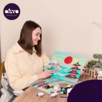 Картина из воздушного пластилина OKTO Clay Japan 30x40cm (10042) фото №6 — интернет-магазин Desire.md
