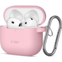 Husă pentru căști Tech-Protect Silicone Hook Apple Airpods 4 Dusty Pink