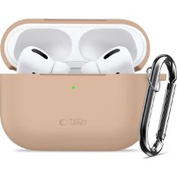Husă pentru căști Tech-Protect Silicone Hook Apple Airpods Pro 3 Caffe Latte