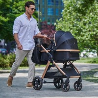 Carucior Kinderkraft Esme 2in1 Moonlight Grey (KSESME00GRY2000) imaginea #4 — magazin online Desire.md