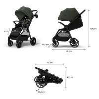 Carucior Kinderkraft Grande 2 Mystic Green (KSGRAN02GRE0000) imaginea #7 — magazin online Desire.md