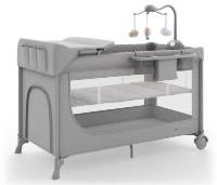 Pătuț pliabil Kinderkraft Leody UP Grey (KCLEODUPGRY00AC)