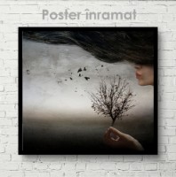 Pictură ArtShop Abstract Landscape in Gray Tones 100x100cm (PA110-LL) imaginea #3 — magazin online Desire.md